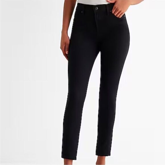 EXPRESS Mid Rise Stretch Black Jeggings. Size 10R/30. - Picture 1 of 12
